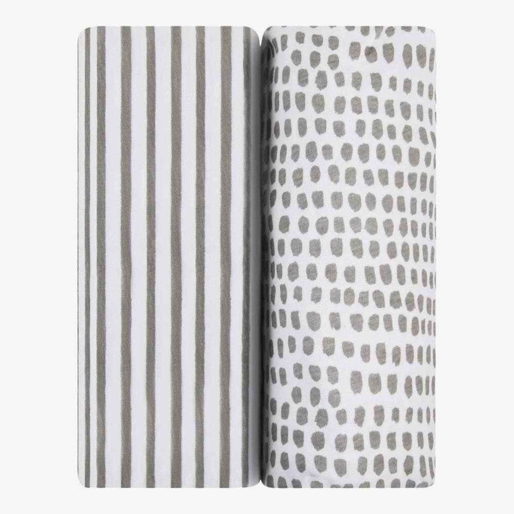 Crib Sheet 2Pack - Waterproof Taupe