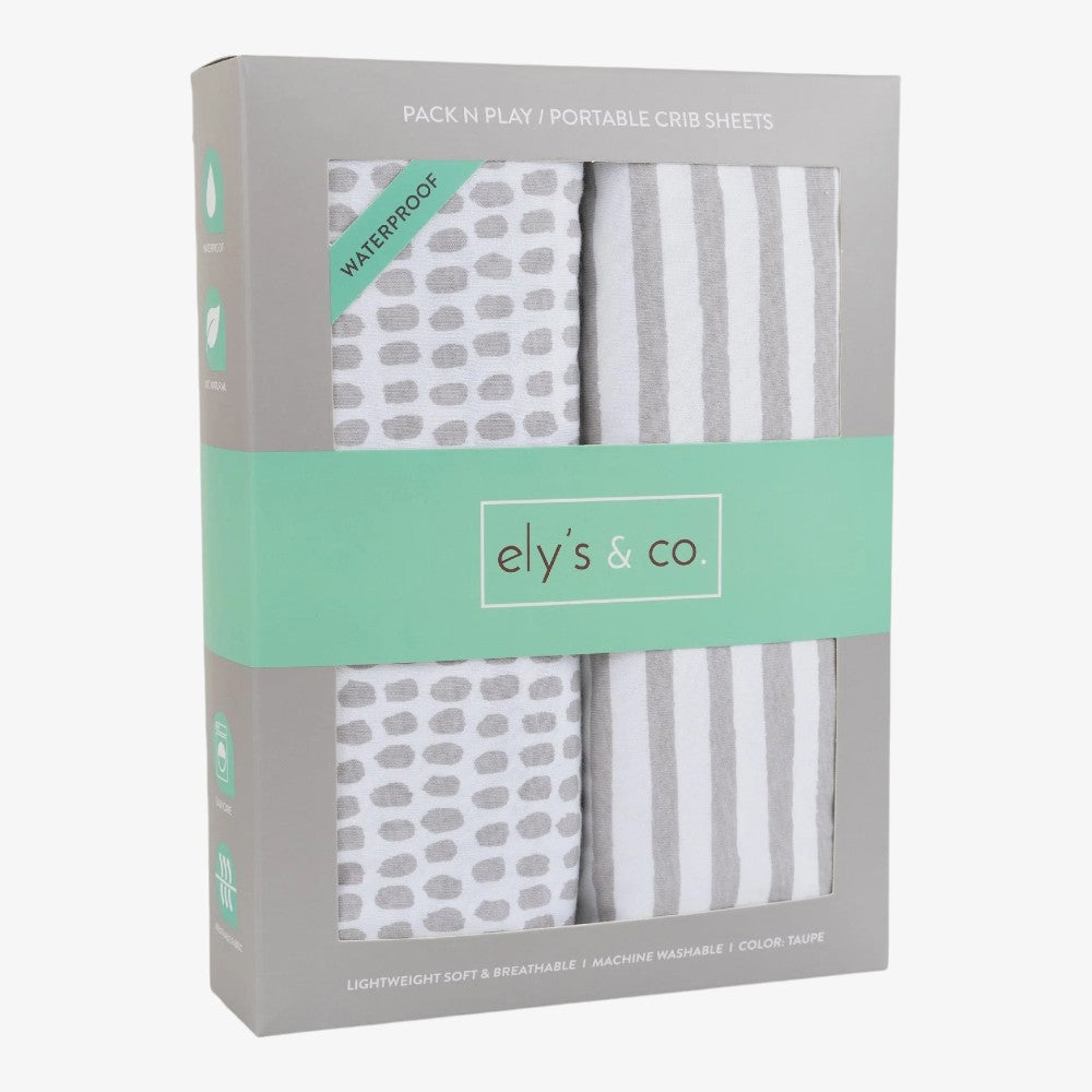 Crib Sheet 2Pack - Waterproof Taupe