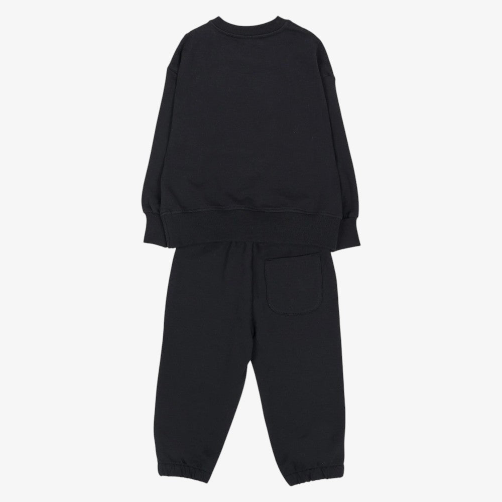 Fleece Sweatshirt And Pants - Black