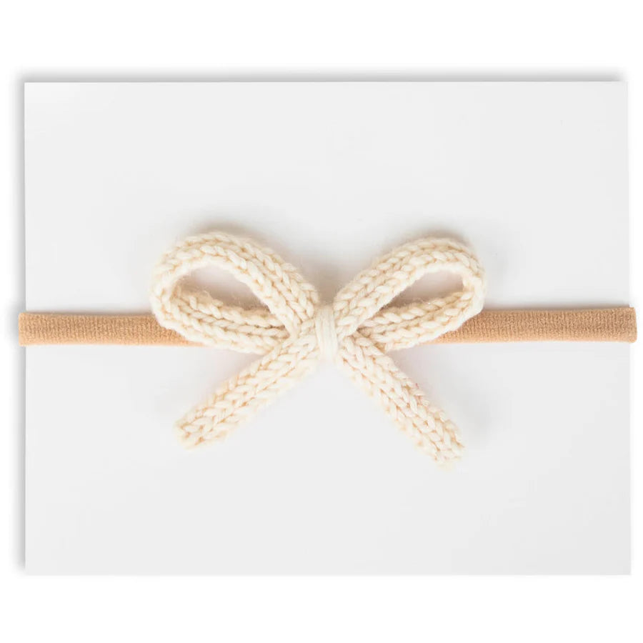 Mini Crochet Headband - Cream