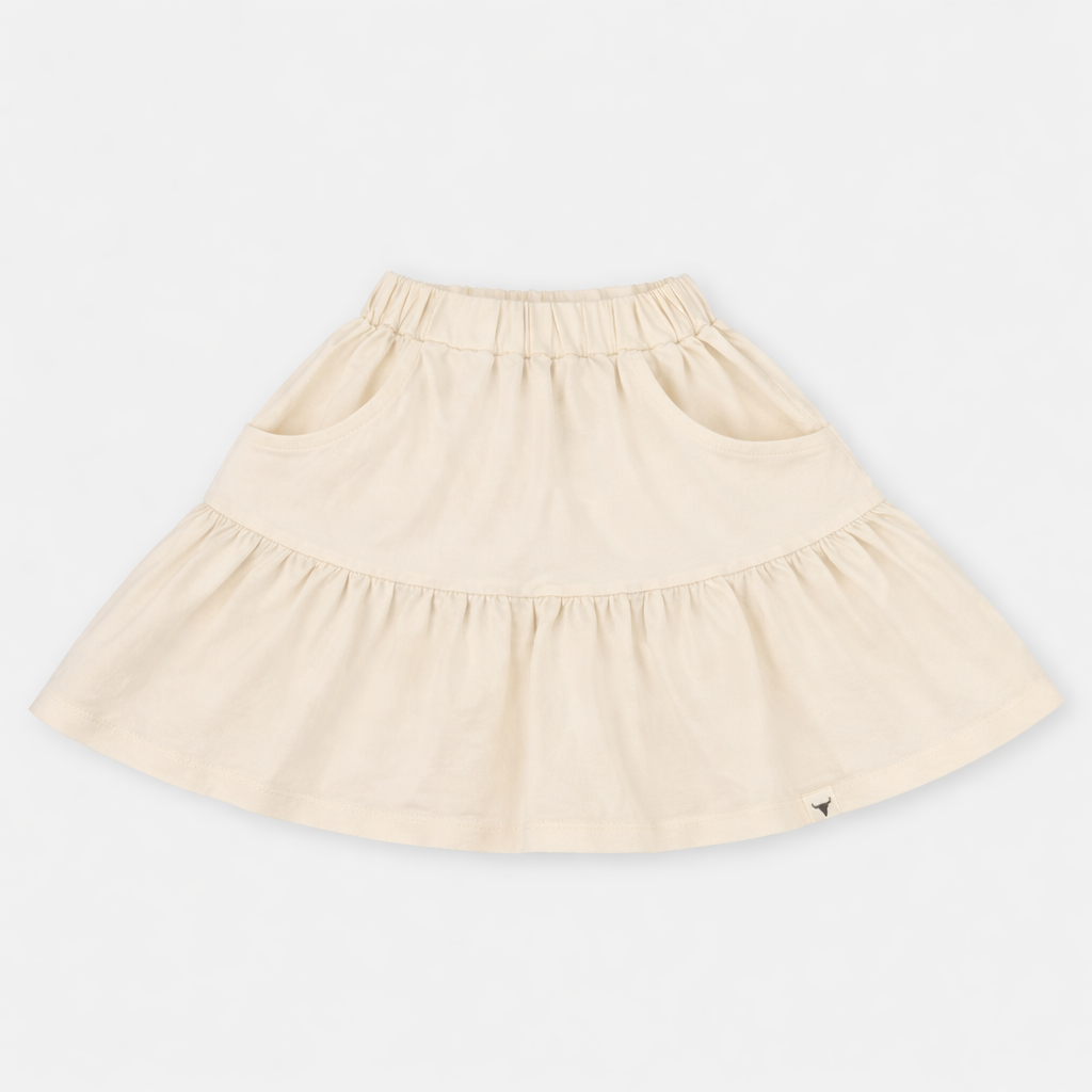 Denim Skirt - Ivory