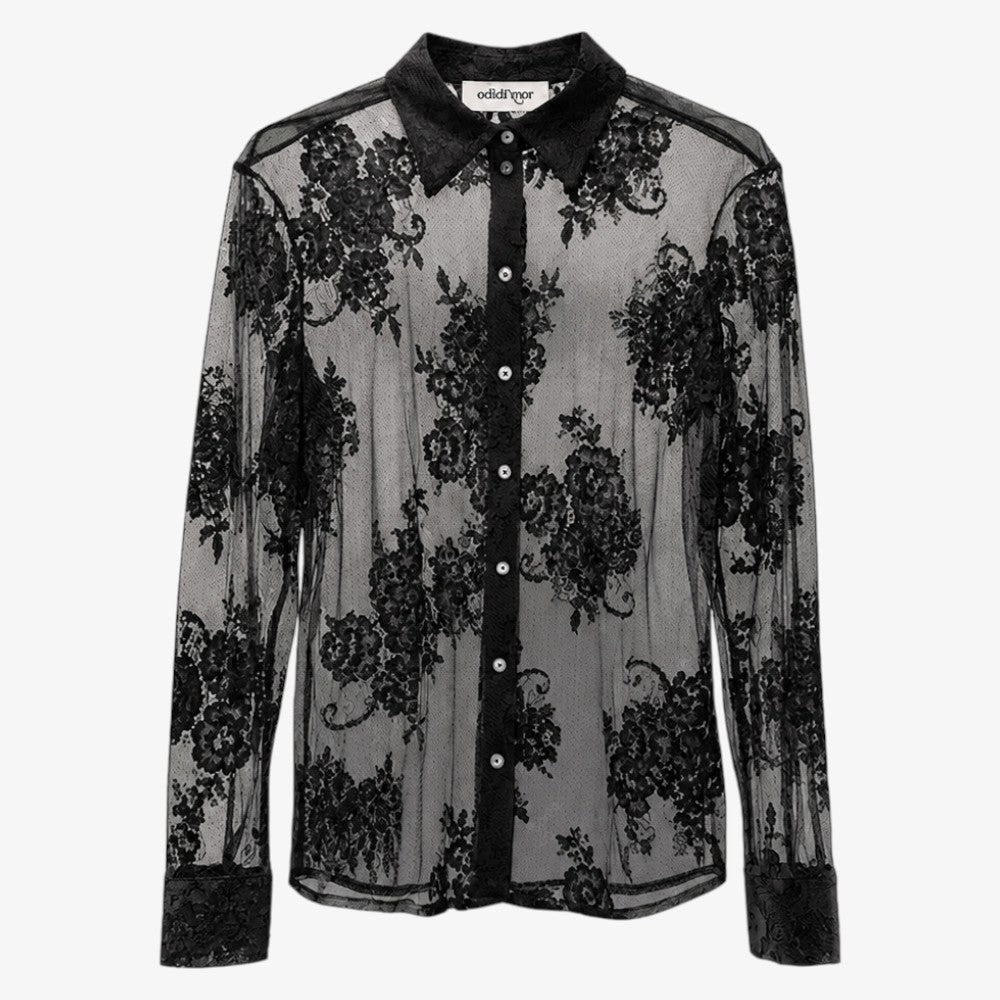 Lace Shirt - Black