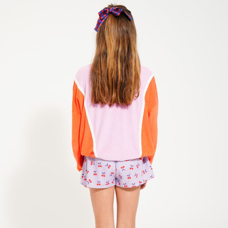 Sweatshirt - Orange&lavender
