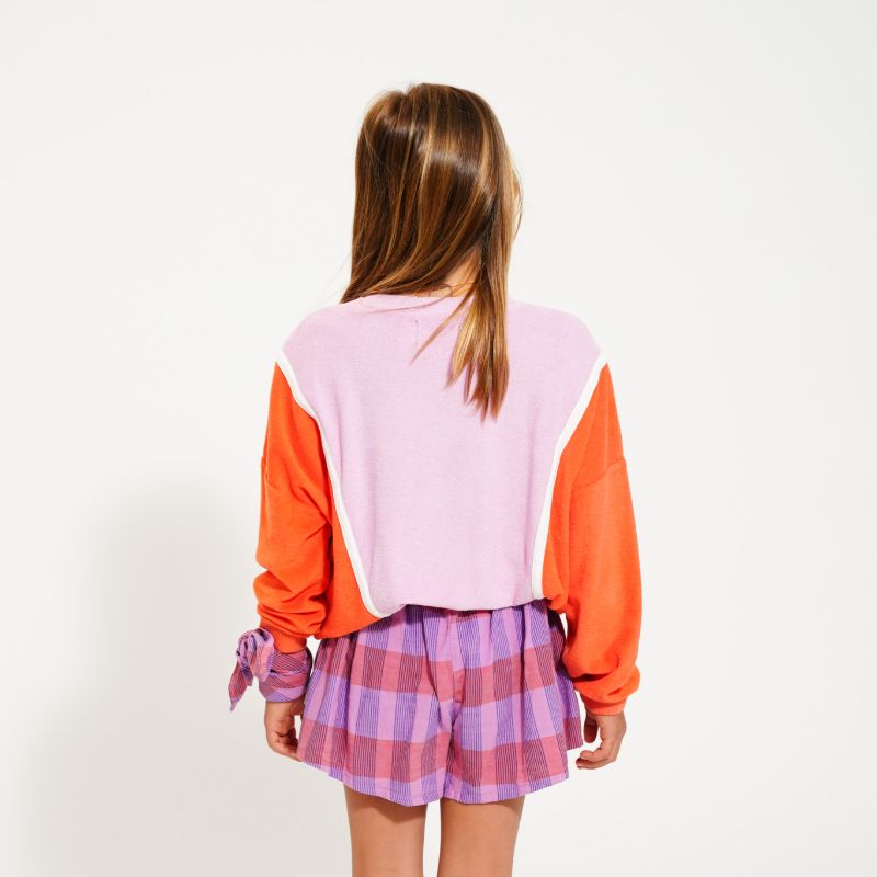 Sweatshirt - Orange&lavender