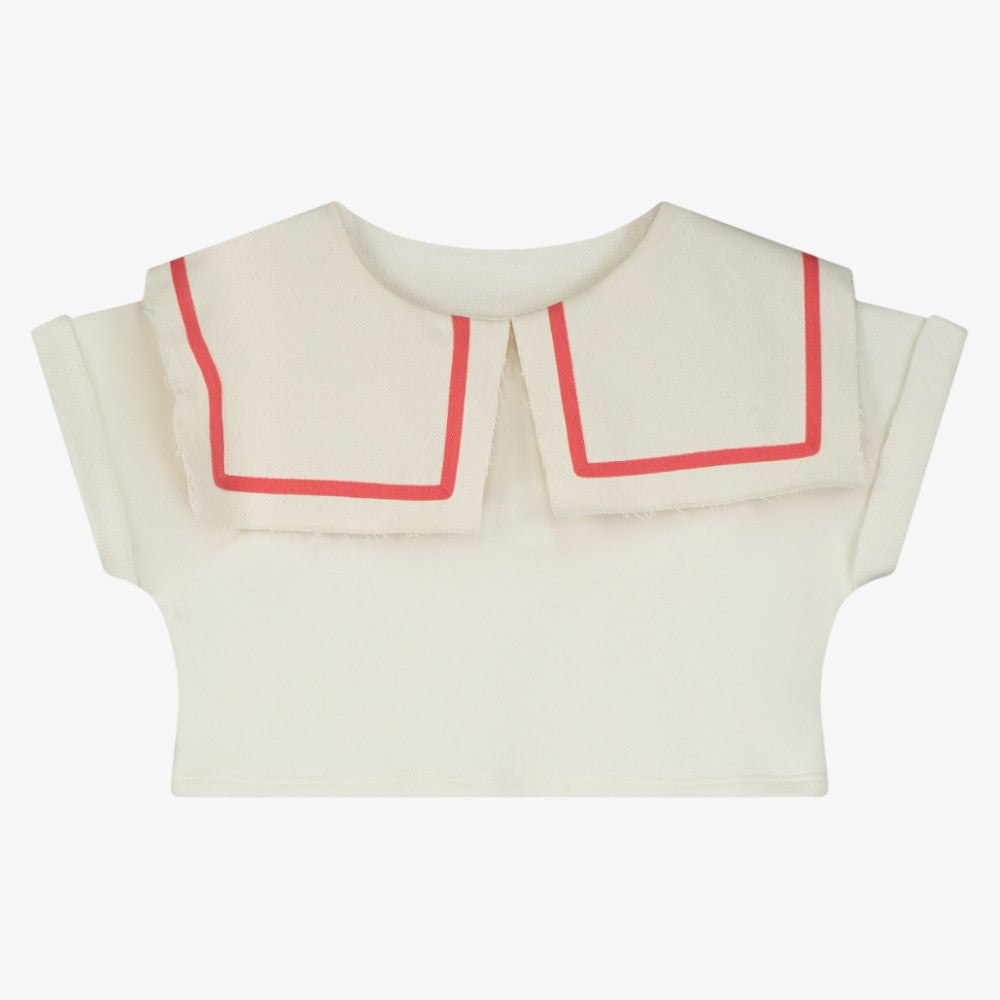 Odissey Crop Sweatshirt - Cream