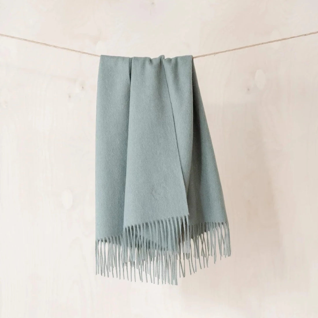 Lambswool Blanket - Sage Melange
