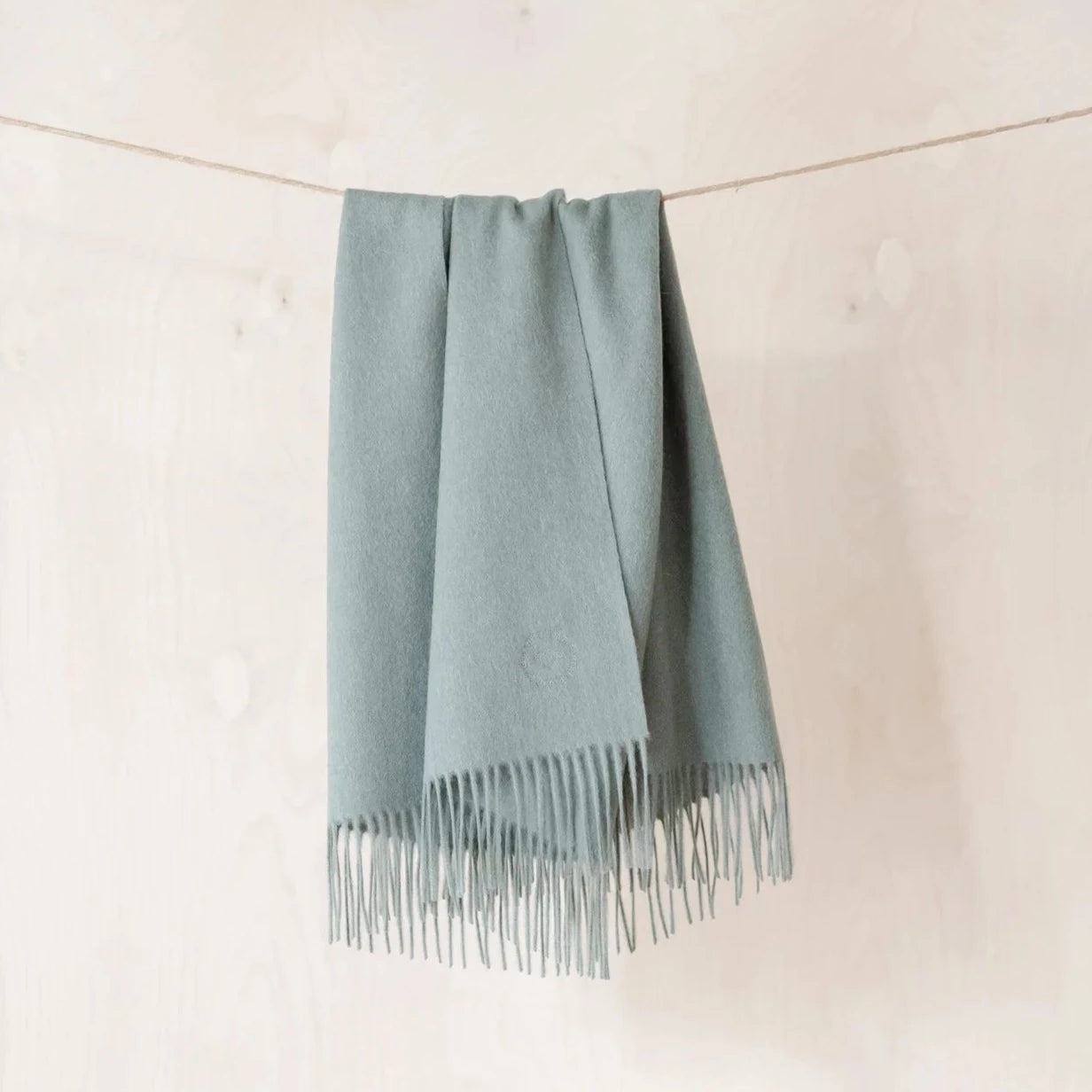 Lambswool Blanket - Sage Melange