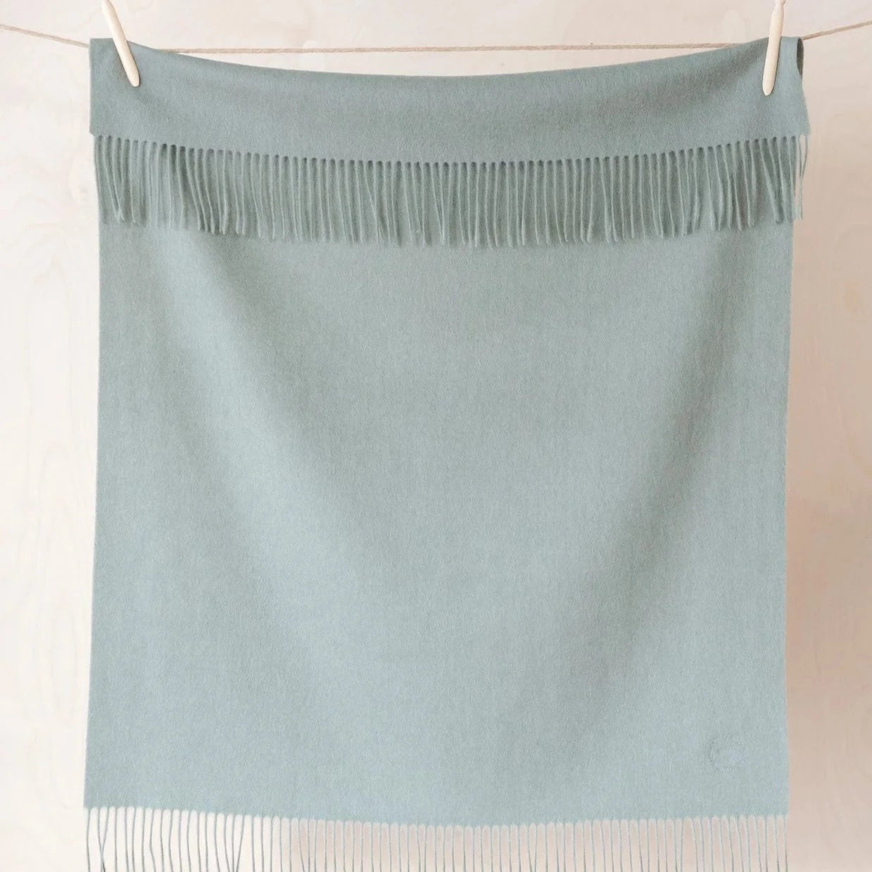 Lambswool Blanket - Sage Melange