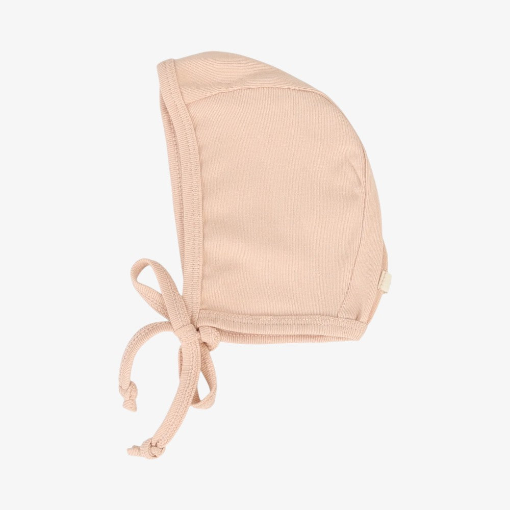 Knit Wrap Bonnet - Soft Pink