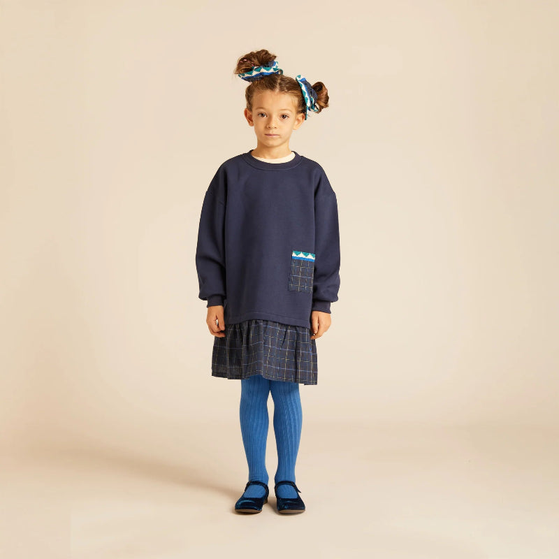 Veronica Fleece Dress - Midnight Blue