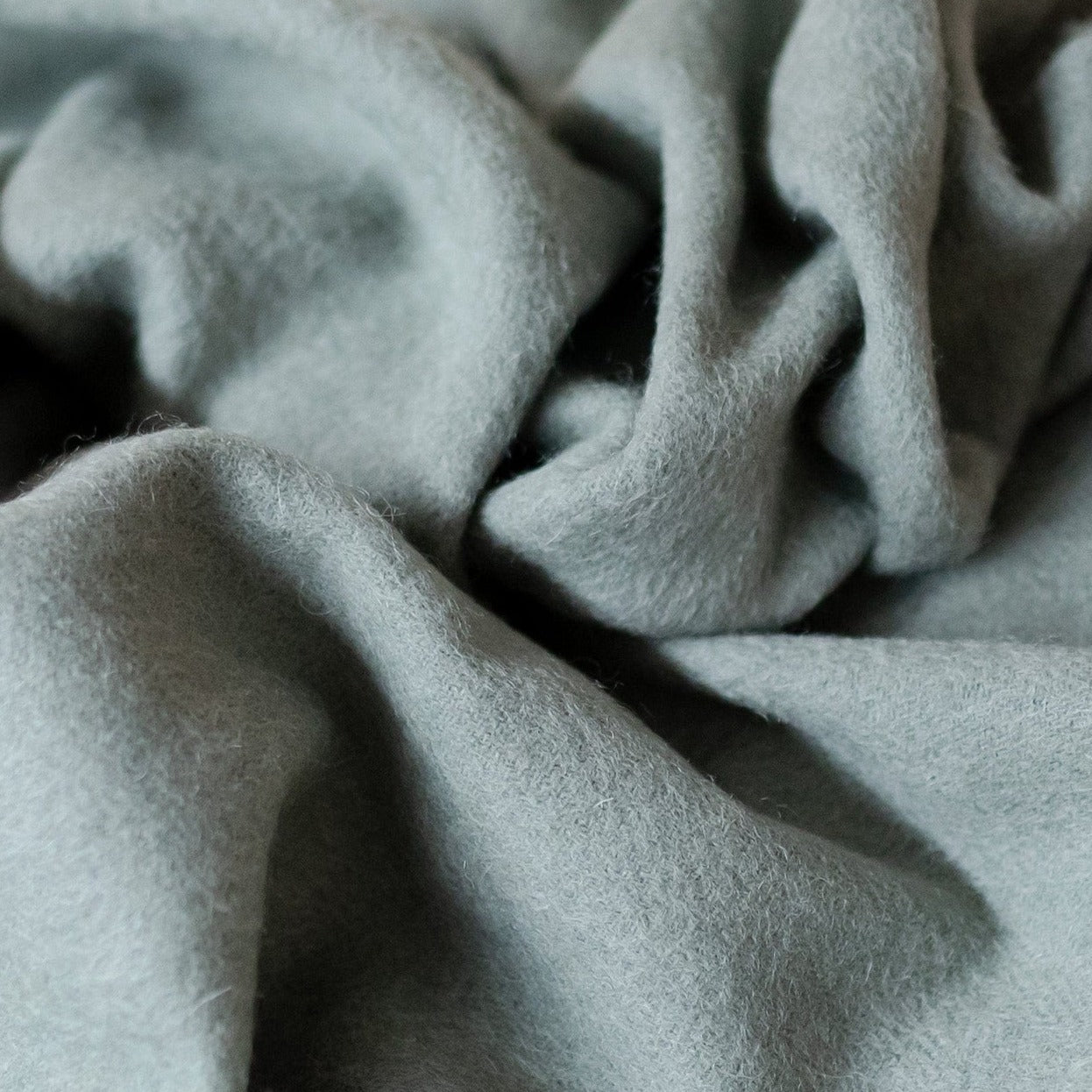 Lambswool Blanket - Sage Melange