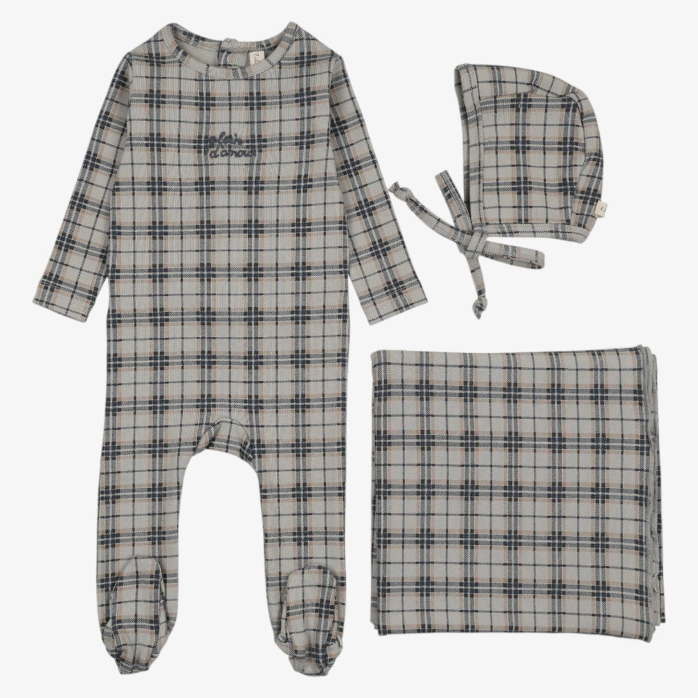 Tartan Take Me Home Set - Pale Blue