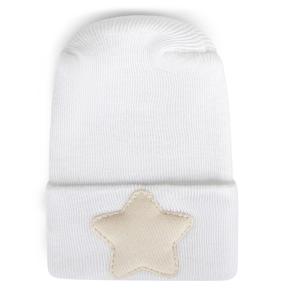 Linen Hospital Hat - Cream Star