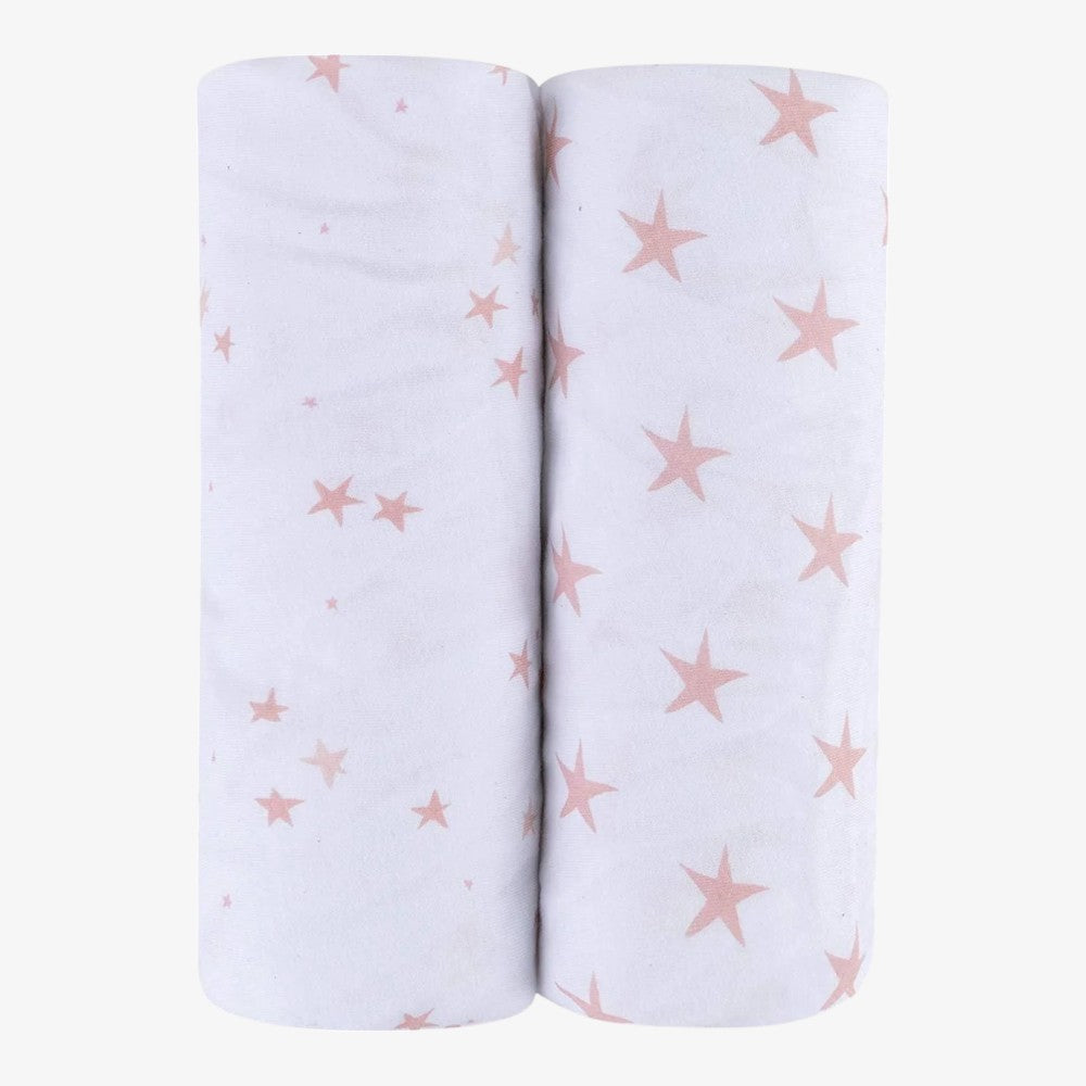 Crib Sheet 2Pack - Mauve Star