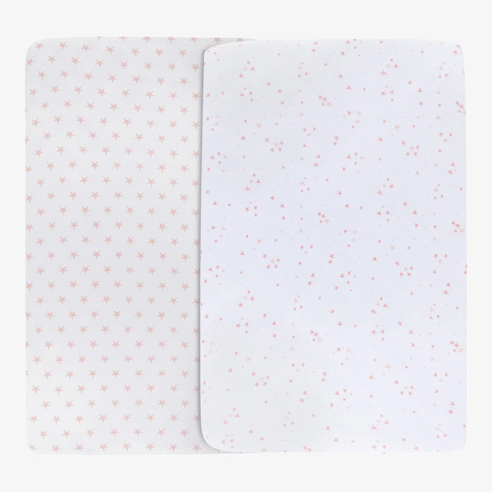 Crib Sheet 2Pack - Mauve Star