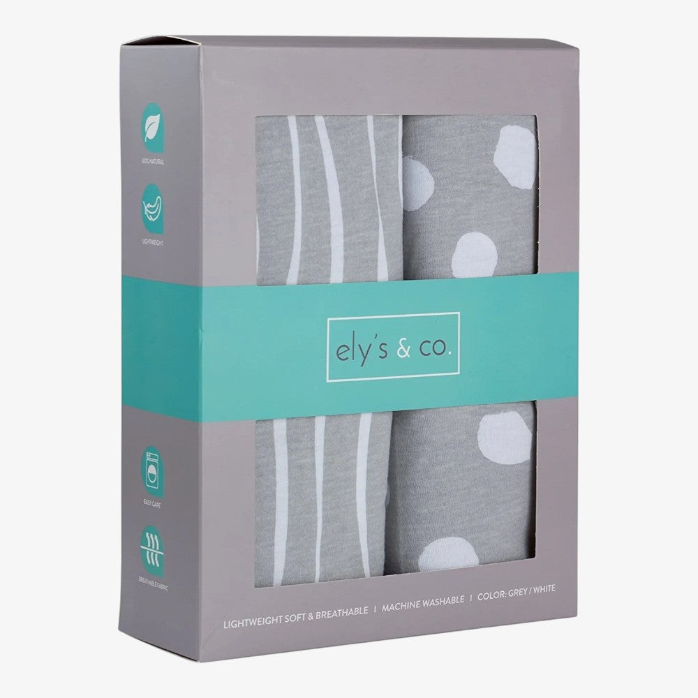 Crib Sheet 2Pack - Grey-white