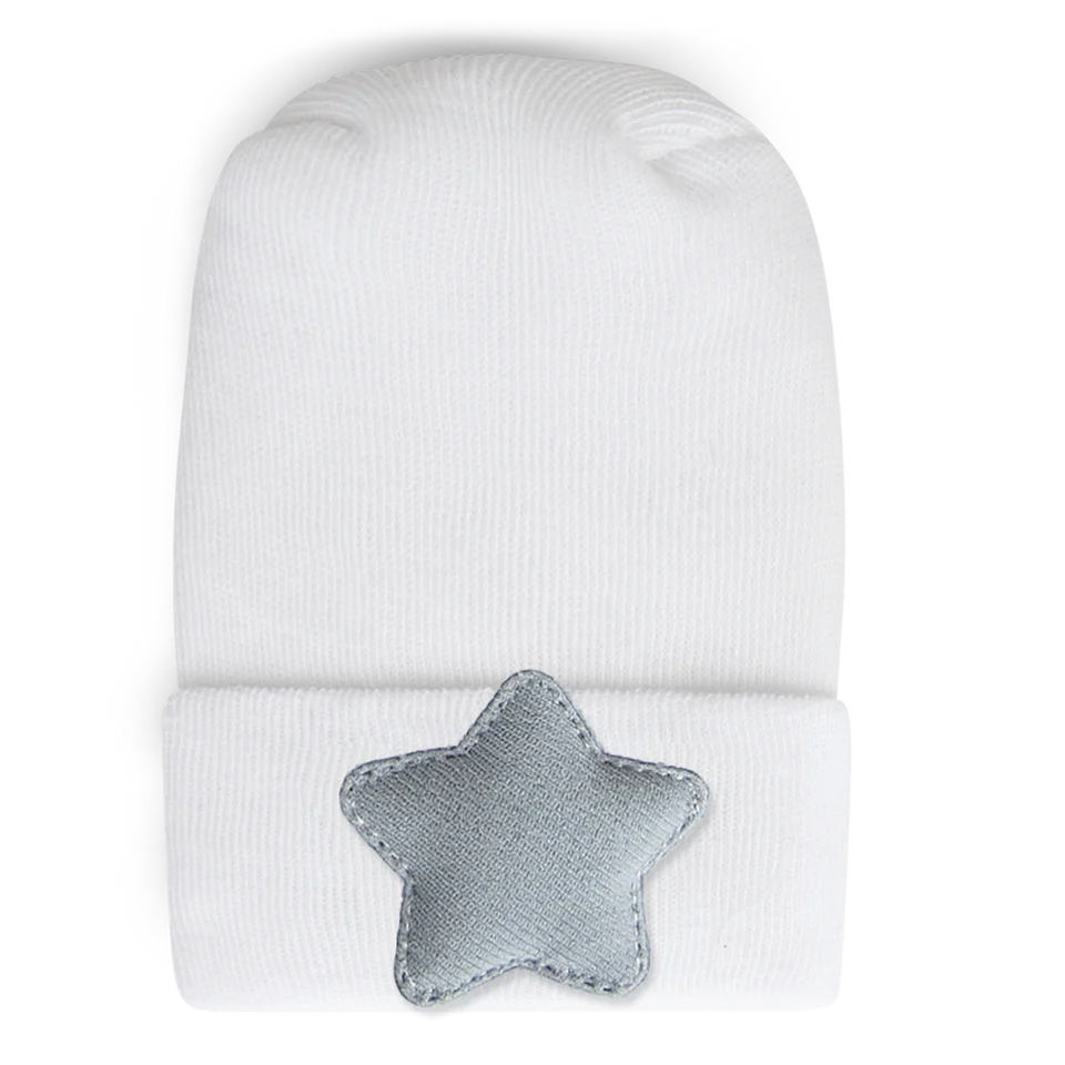 Linen Hospital Hat - Powder Blue Star