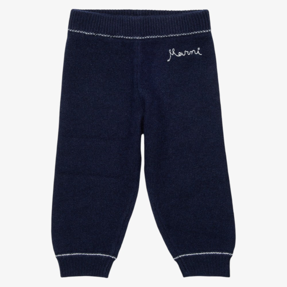 Logo Knit Pants - Navy