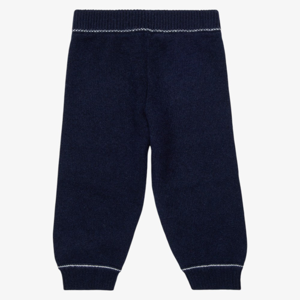 Logo Knit Pants - Navy