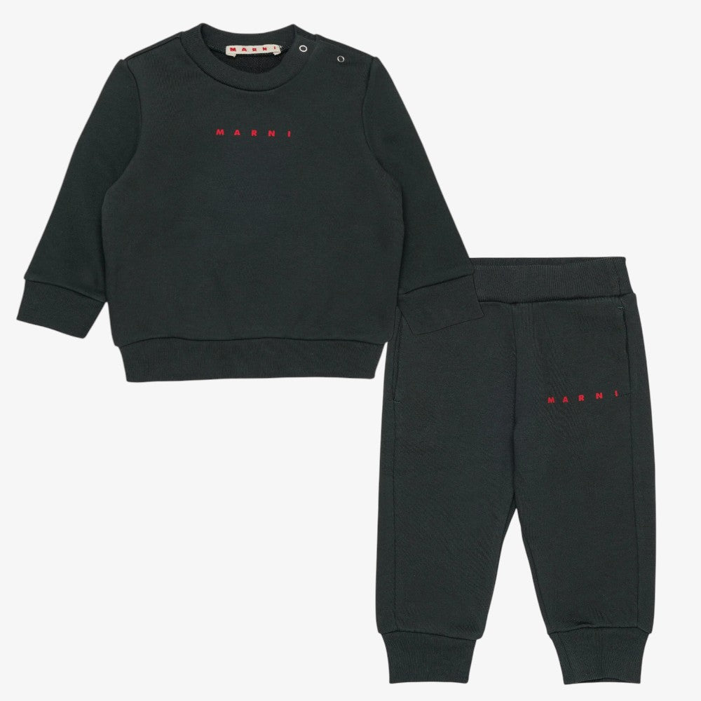 Logo Sweatshirt And Sweatpants - Grey
