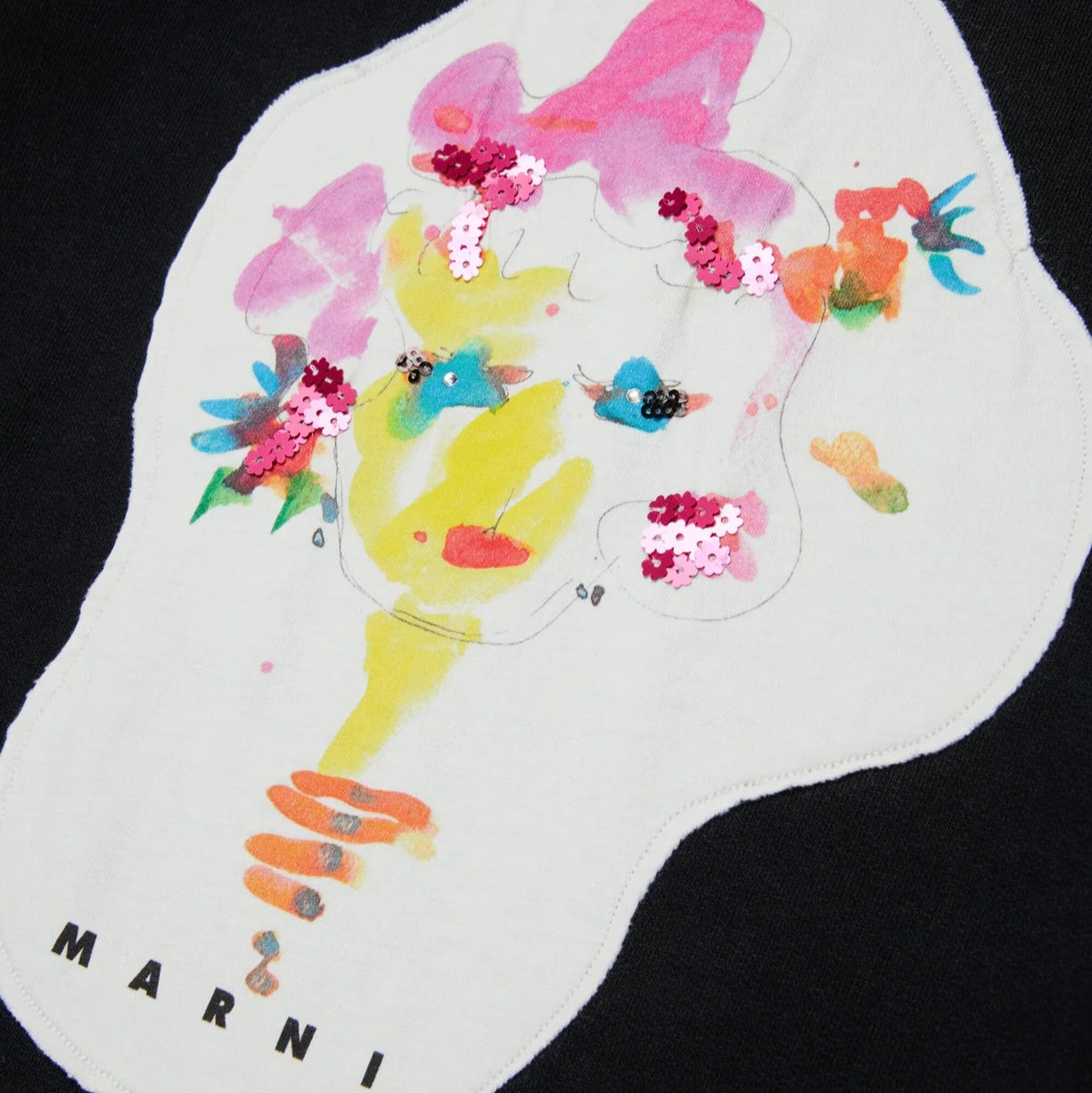 Sweatshirt With Print - Black