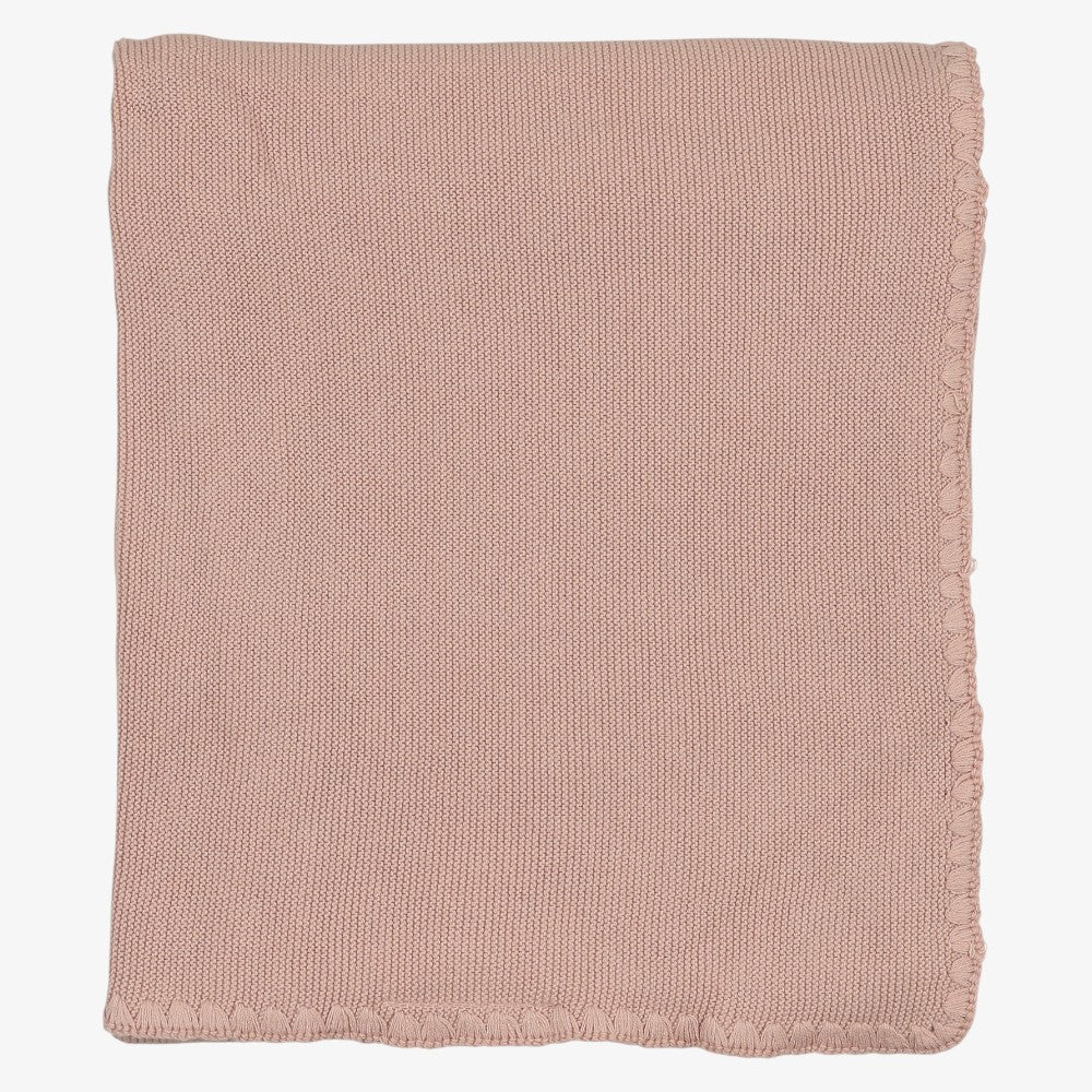 Embroidered Blanket - Soft Pink