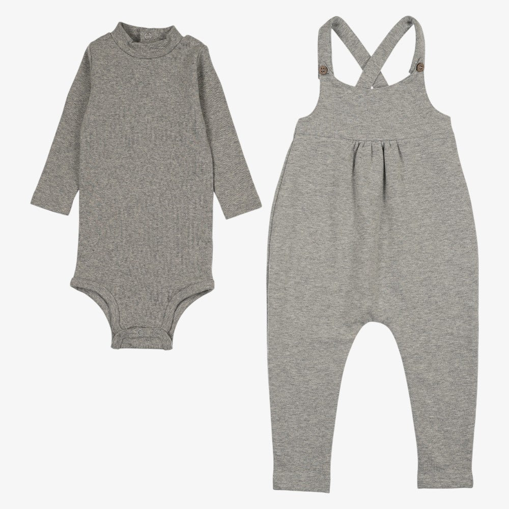 Overall And Onesie - Grey Melange
