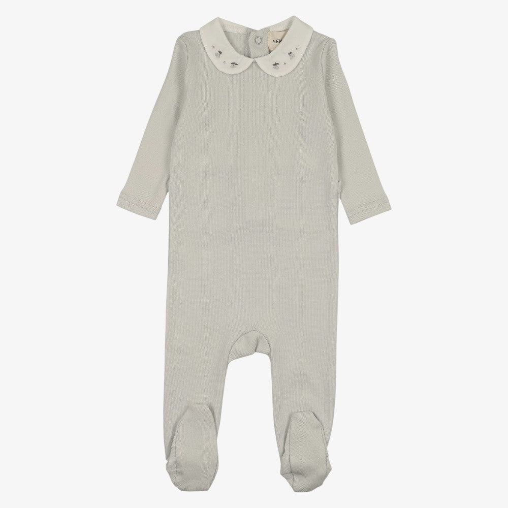 Collar Footie - Grey Dawn