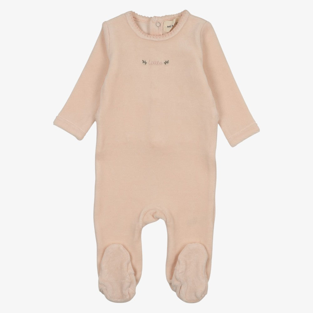 Velour Wrap Footie And Bonnet - Baby Blush