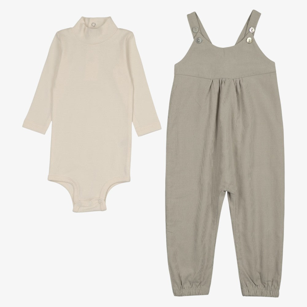 Corduroy Onesie And Overall - Hazy Blue