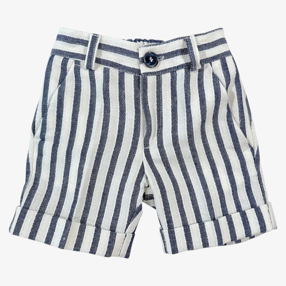 Bermuda With Suspenders - Blue