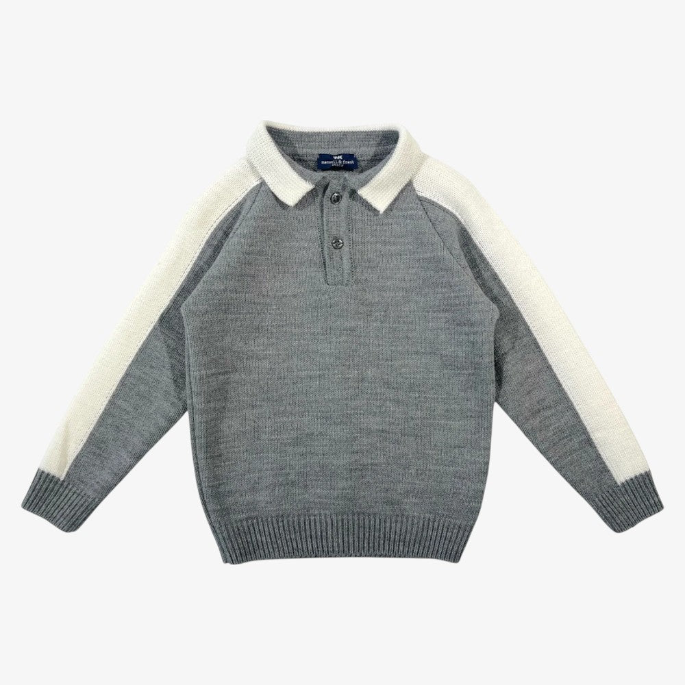 Polo - Cream & Grey