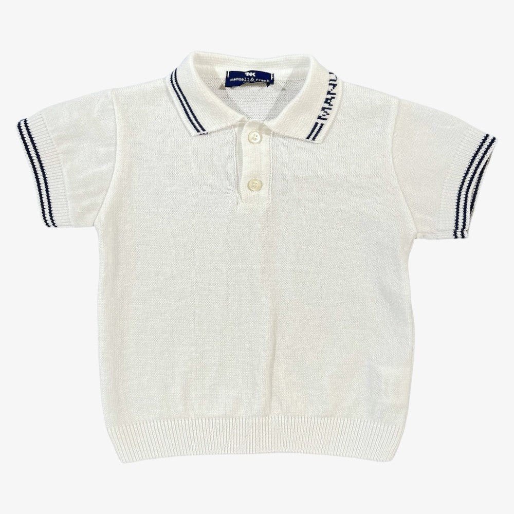 Polo - White & Navy