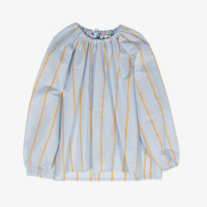 Striped Blouse And Skirt - Blue