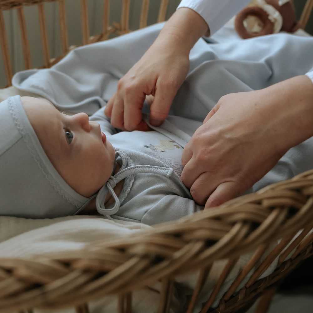 Embroidered Take Me Home Set - Grey & Yellow