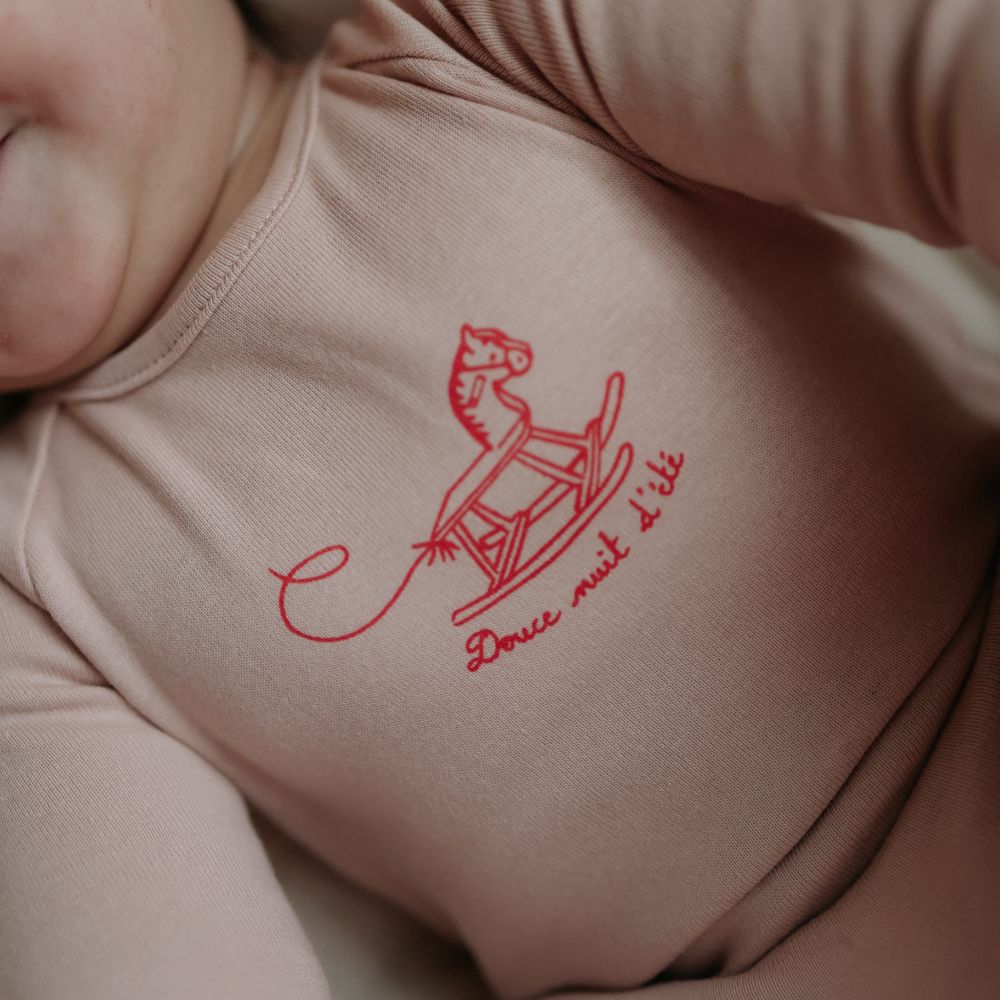 Horse Footie - Pale Pink