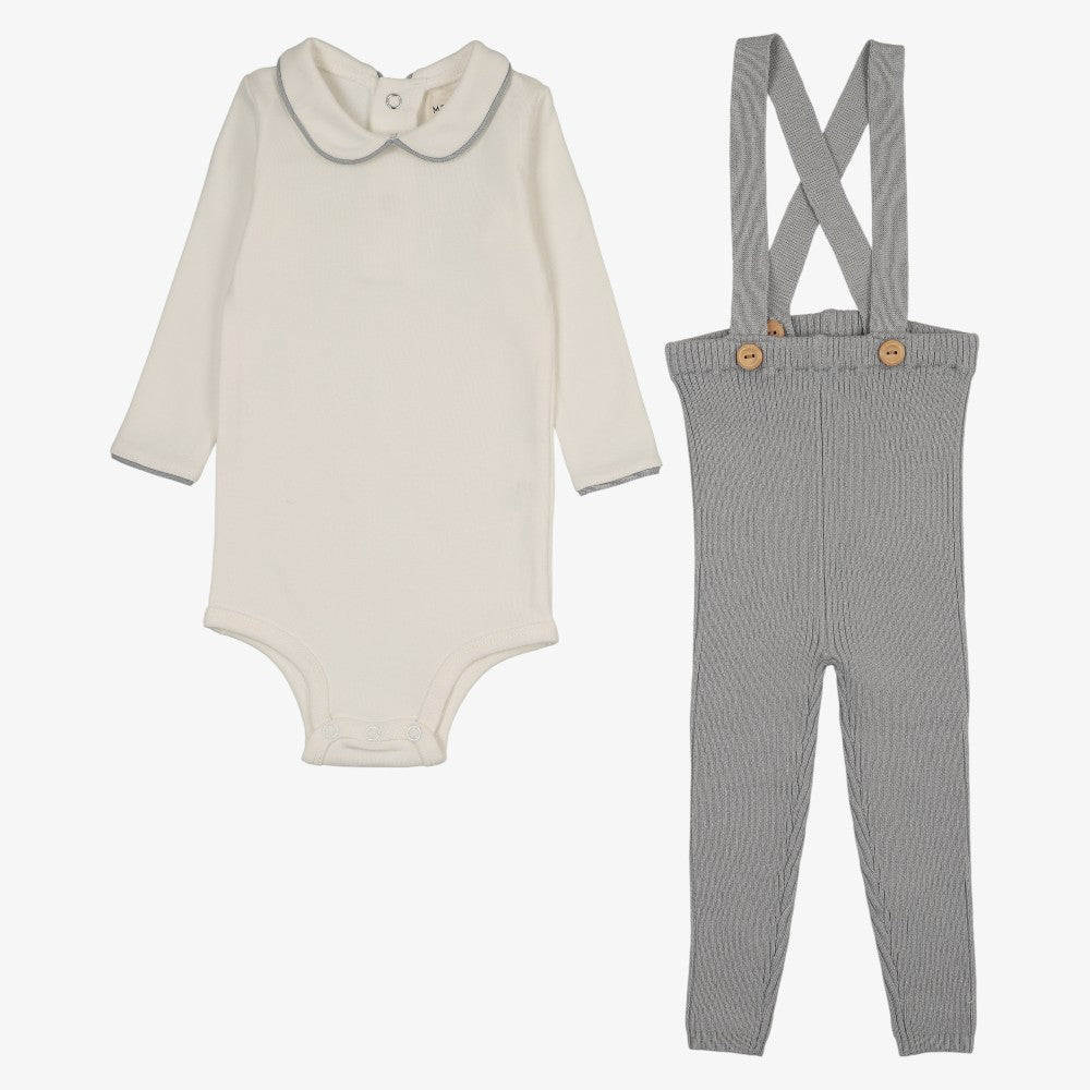 Overall And Onesie - Dove Blue