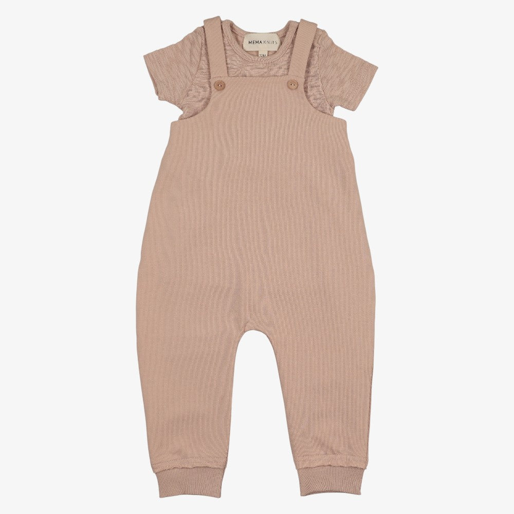 Tee And Romper - Pale Pink