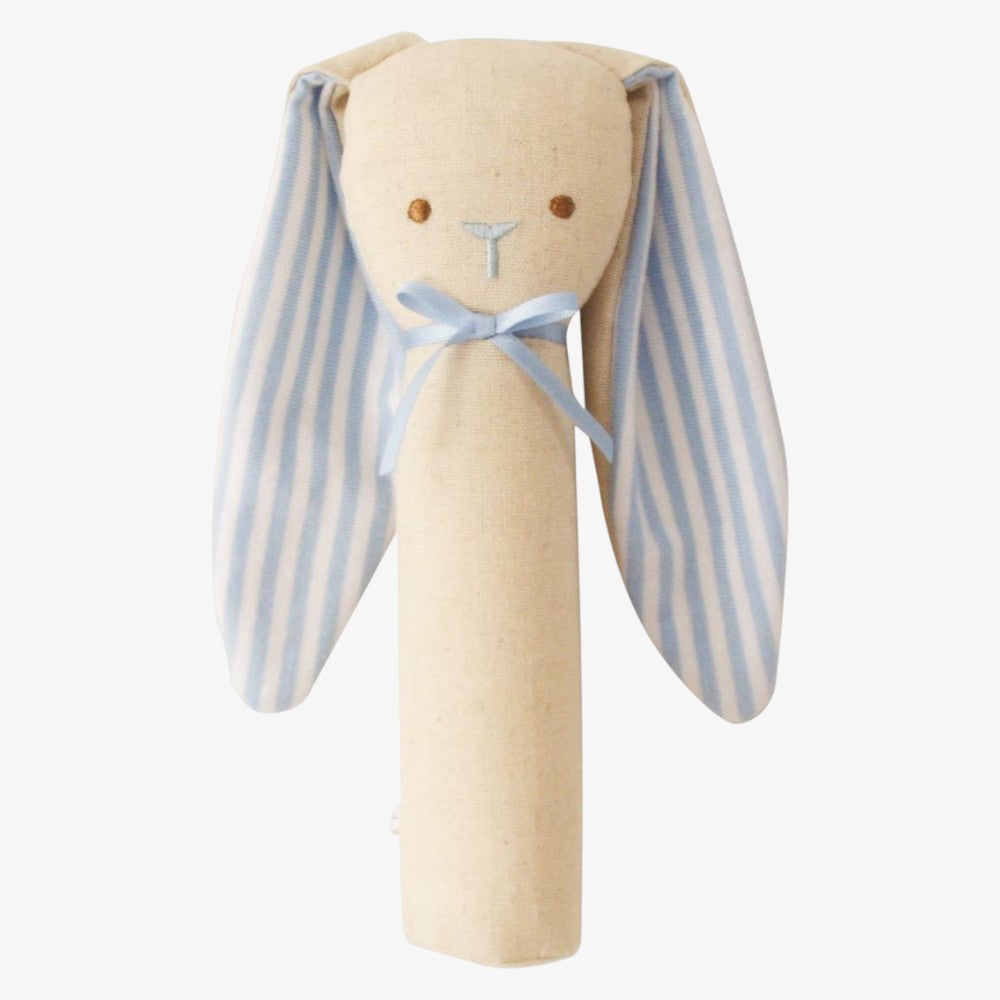 Bunny Rattle & Squeaker - Blue