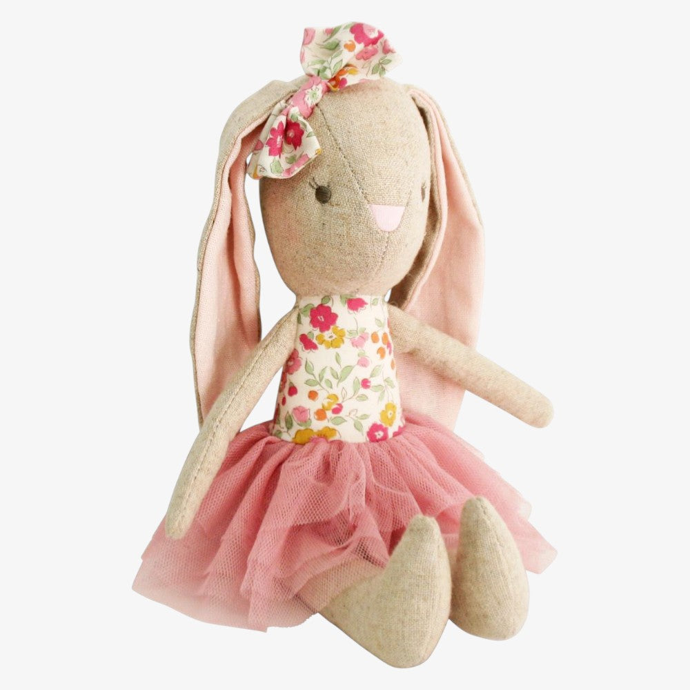 Linen Baby Pearl Bunny - Rose Garden