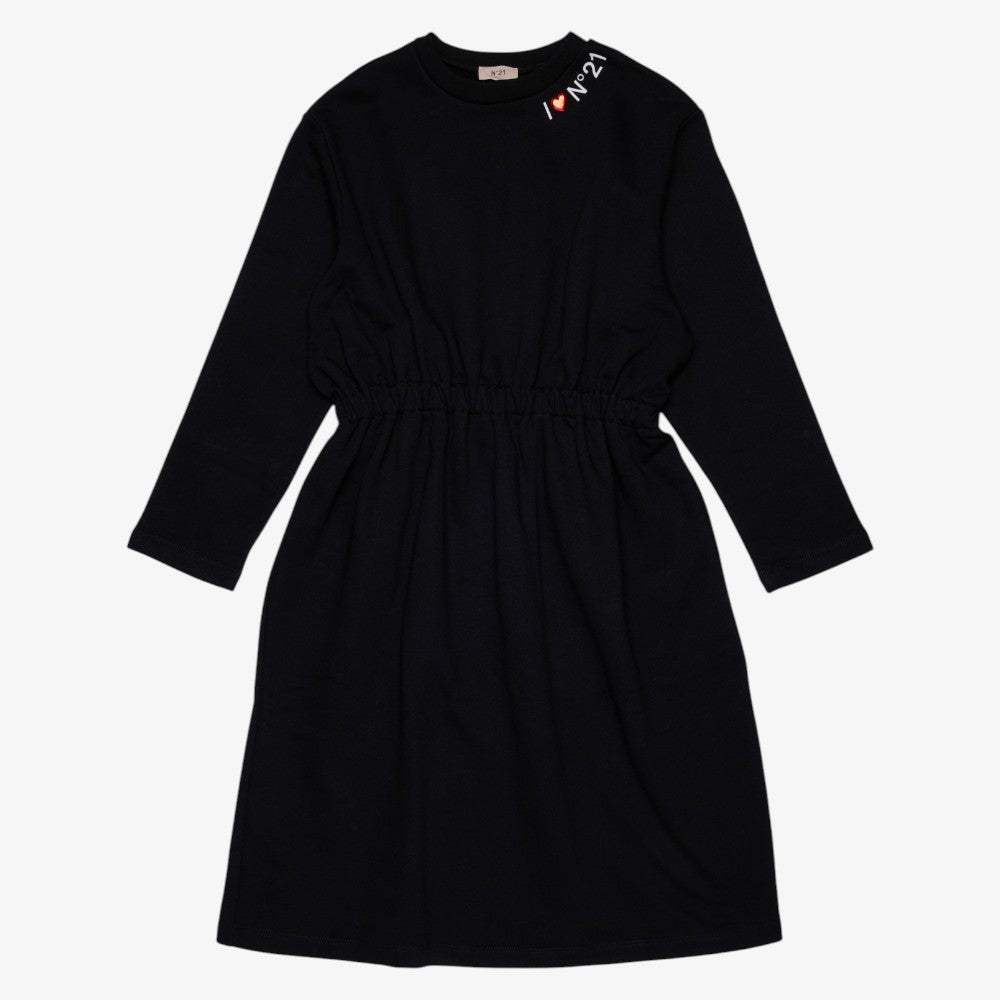 Logo Sweat Dress - Black