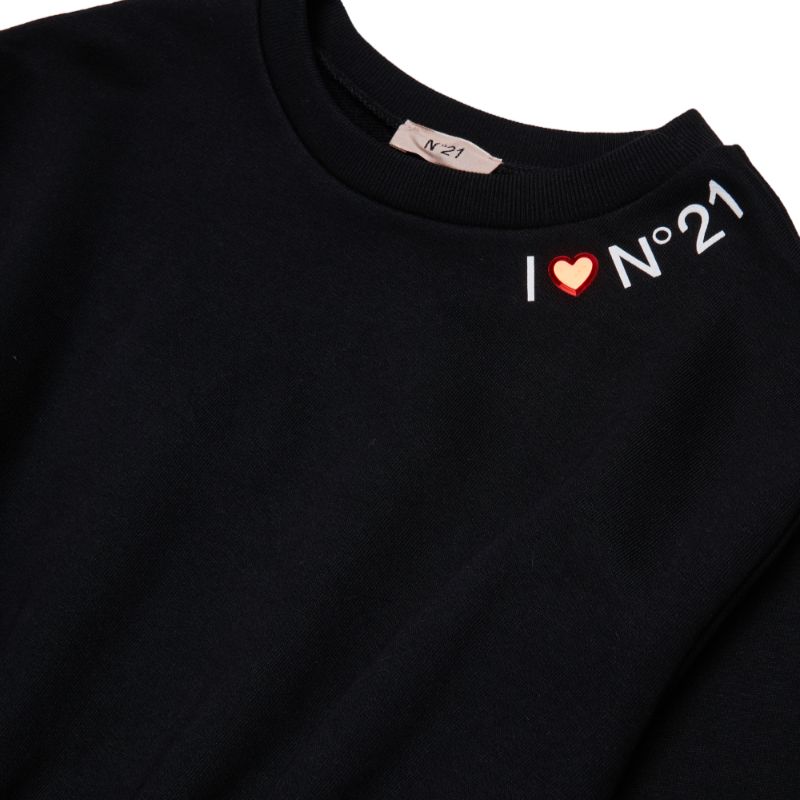 Logo Sweat Dress - Black
