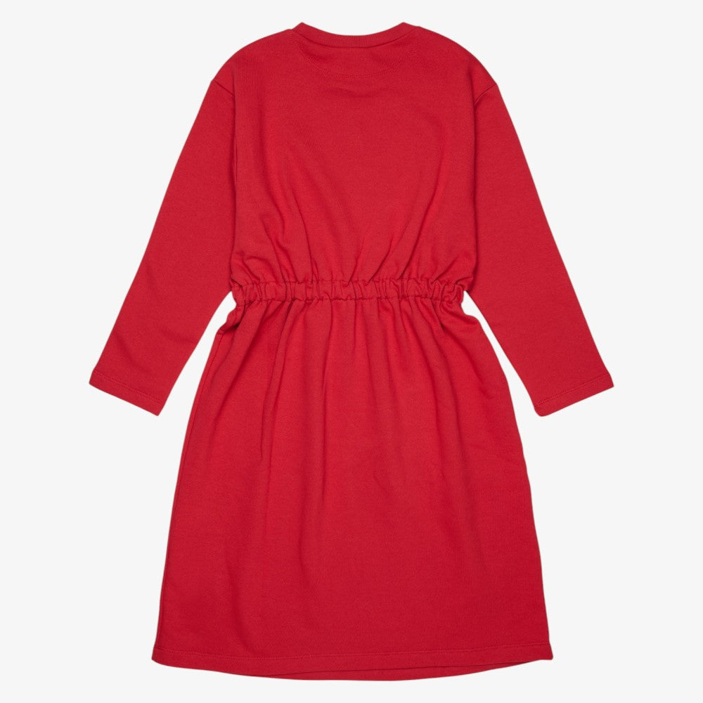 Logo Sweat Dress - Coral Red