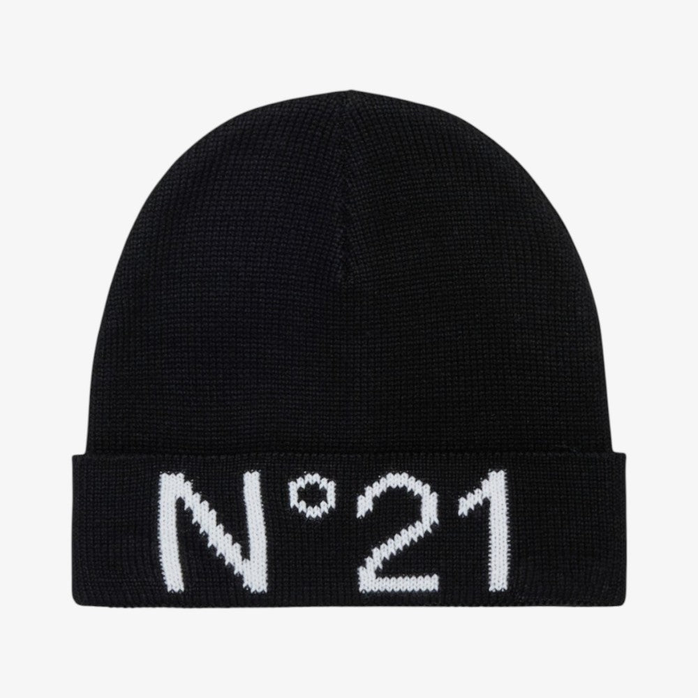 Knit Logo Beanie - Black