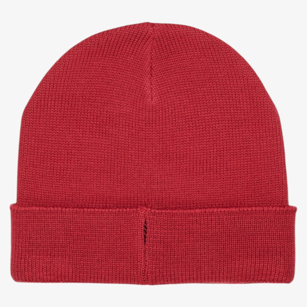 Knit Logo Beanie - Coral Red