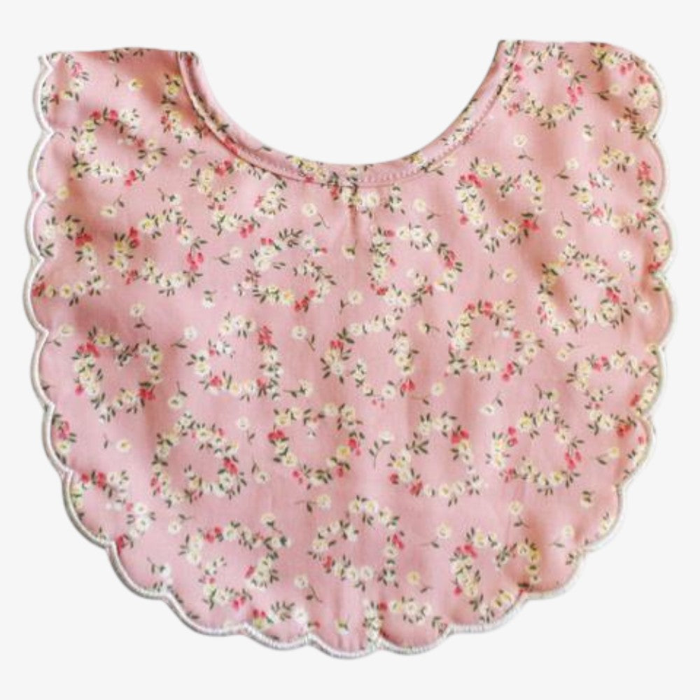 Scallop Bib - Posy Heart