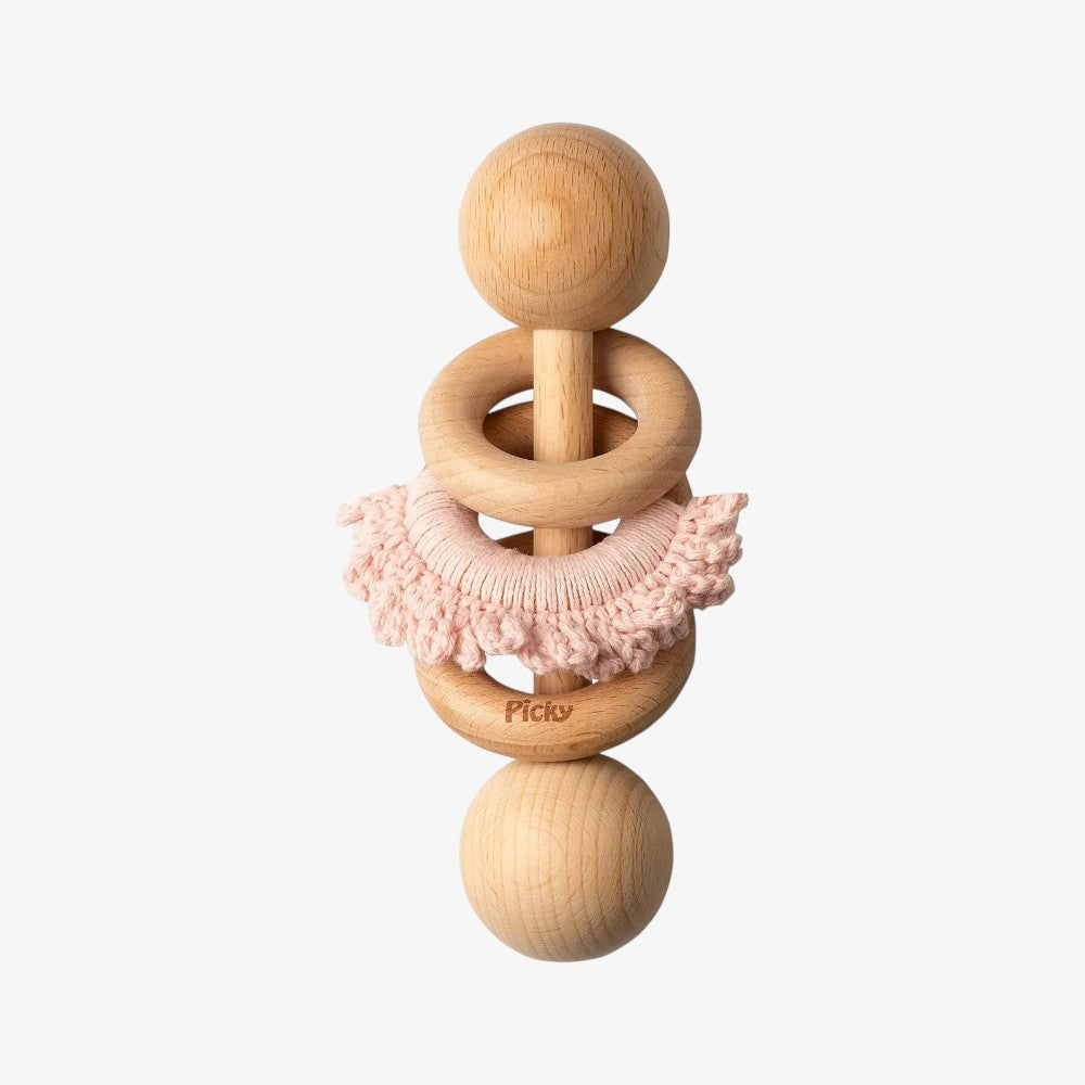 Rattle With Ruffle - Pink