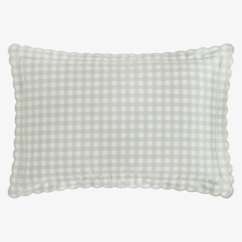 Toddler Pillowcase - Gingham Green