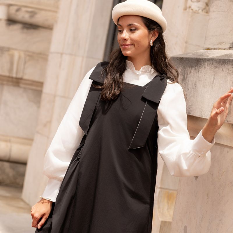 Taffeta Dress - Black