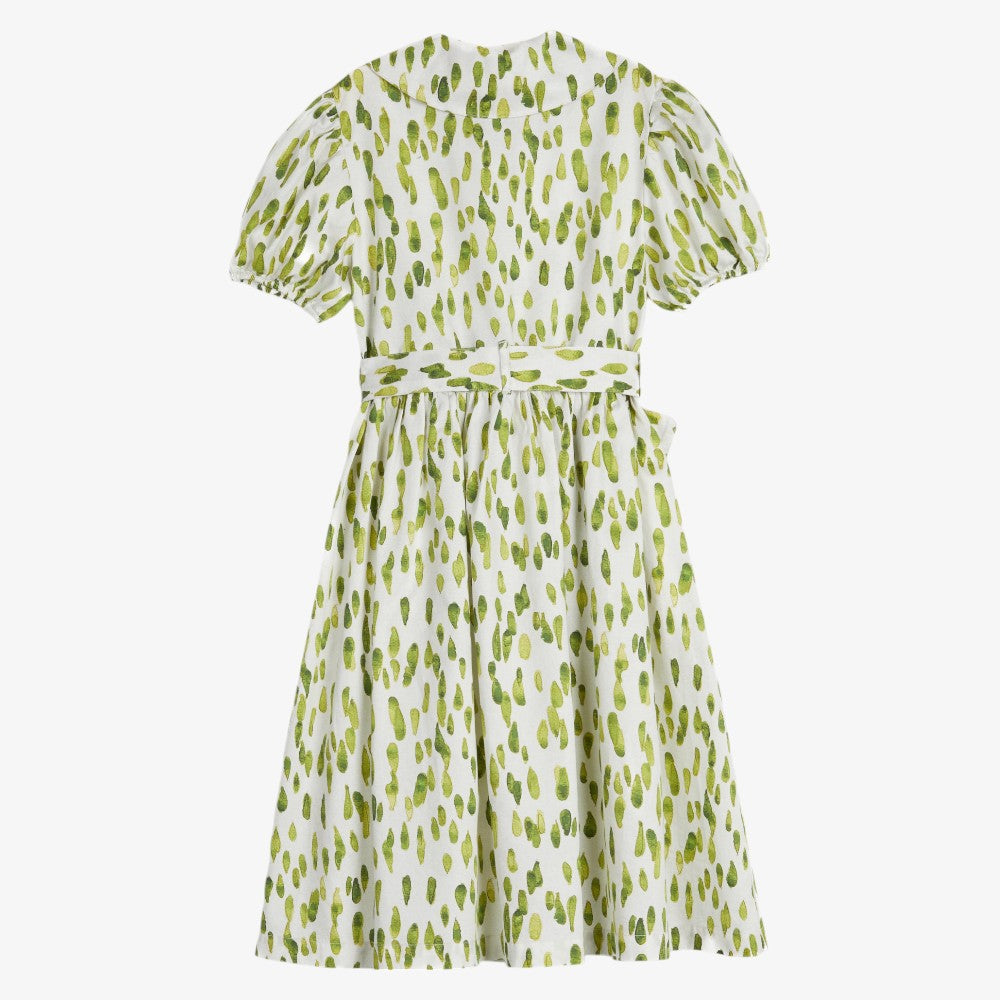 Elisabete Dress - White&green